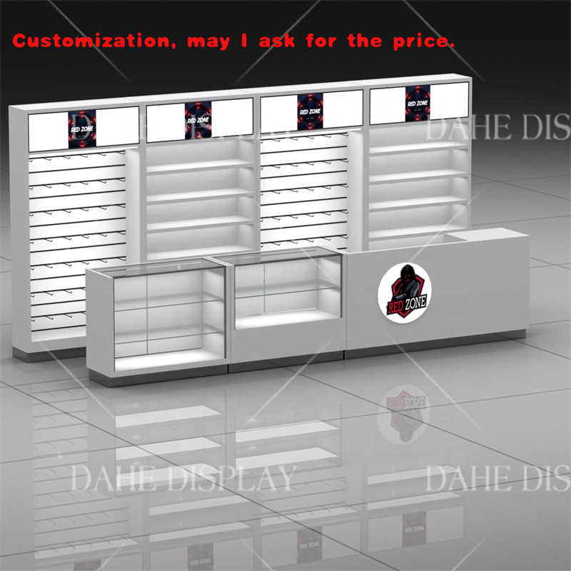 Phone Accessories Cabinet - Szklana witryna ekspozycyjna do sklepu z