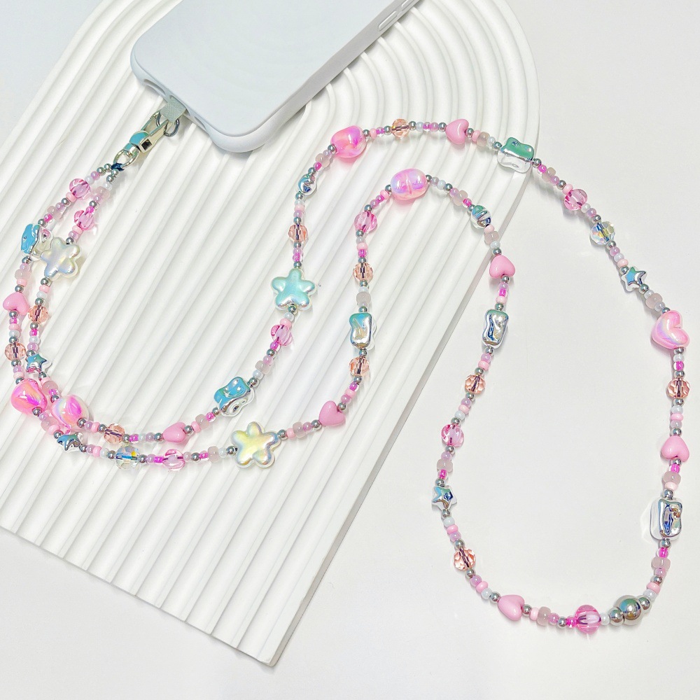 Phone Accessories Crochet - HERLOOK Pastelowe Y2K Serduszka i Gwiazdki